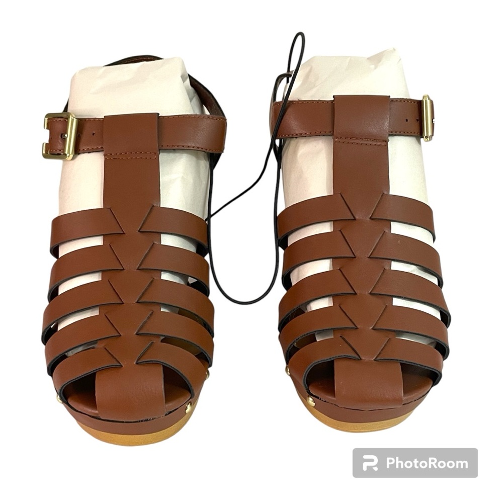 NWT A.N.A Brown Studded Jordan Cognac Strappy Clogs Womens Size 9M - Picture 3 of 8